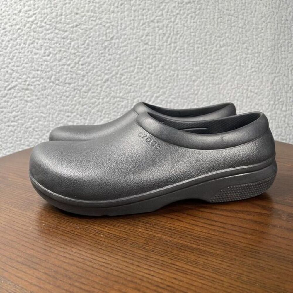 Crocs Clog Shoes Men's Size 8 Black Dual Comfort Slip Resistant‎ LiteRide Work